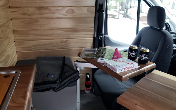 camper van sitting area